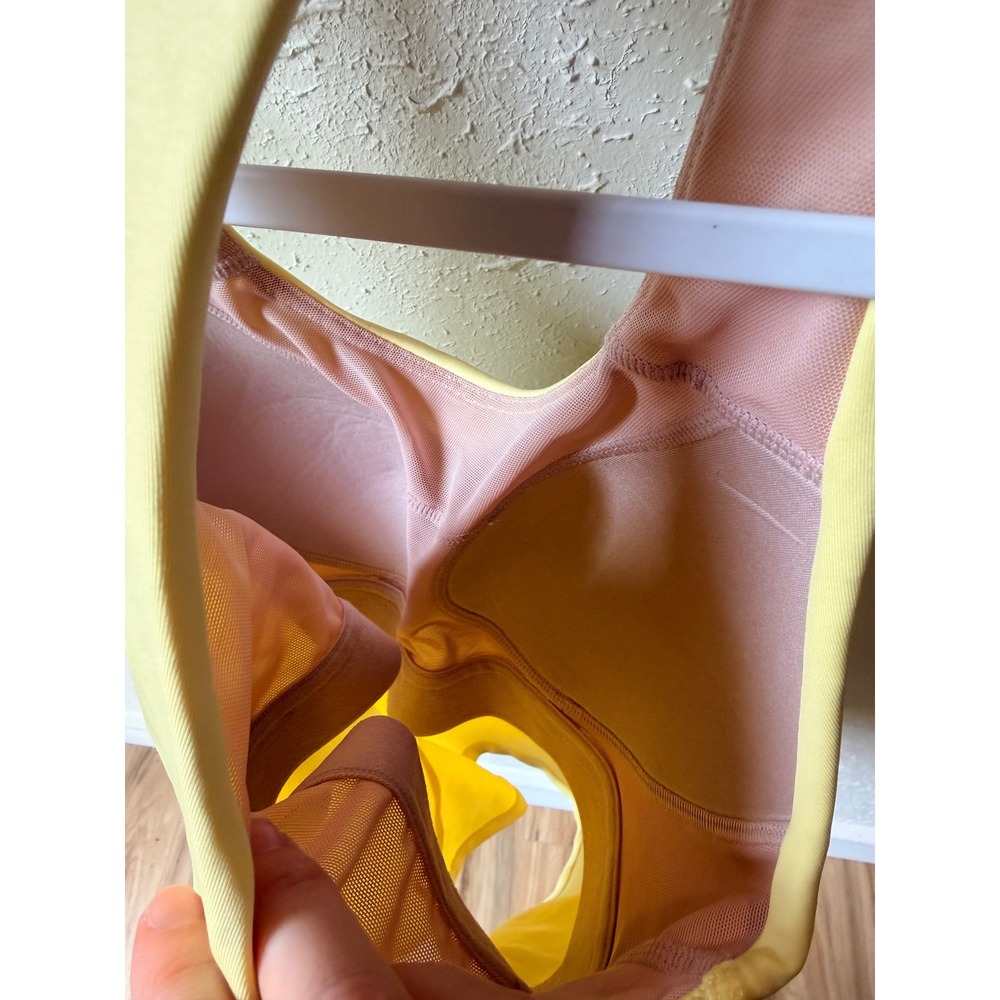 Nike Razorback Tank with Built In Bra - Yellow - Picture 4 of 4